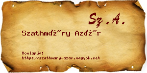 Szathmáry Azár névjegykártya